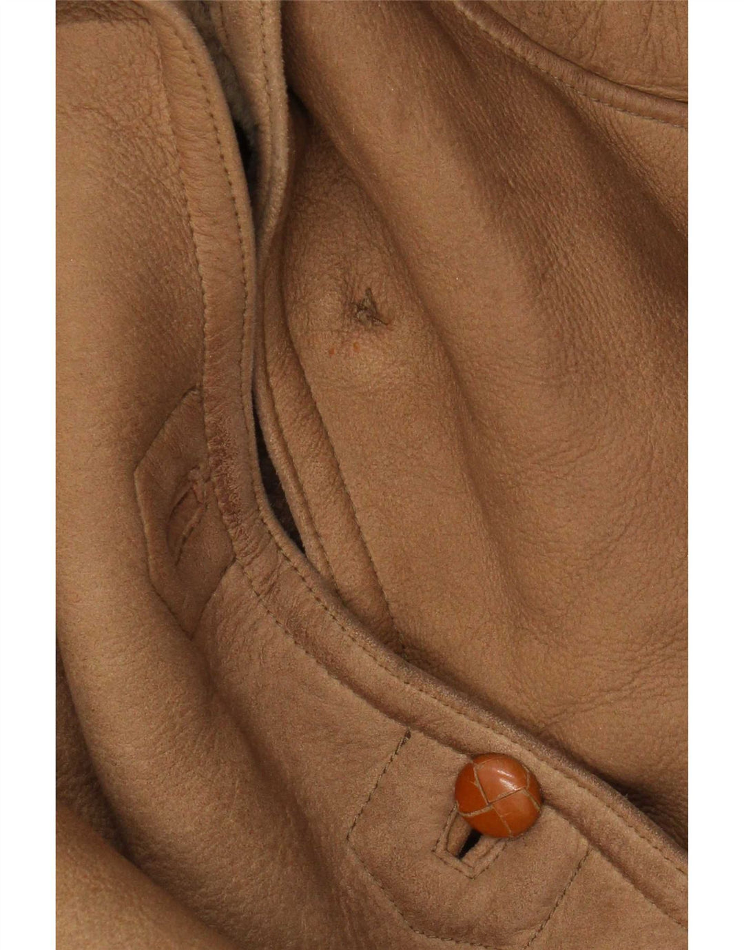 Vintage Womens Batwing Shearling Jacket IT 44 Medium Brown