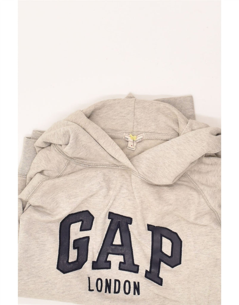 GAP Womens London Graphic Hoodie Jumper UK 14 Medium Grey Cotton | Vintage Gap | Thrift | Second-Hand Gap | Used Clothing | Messina Hembry 