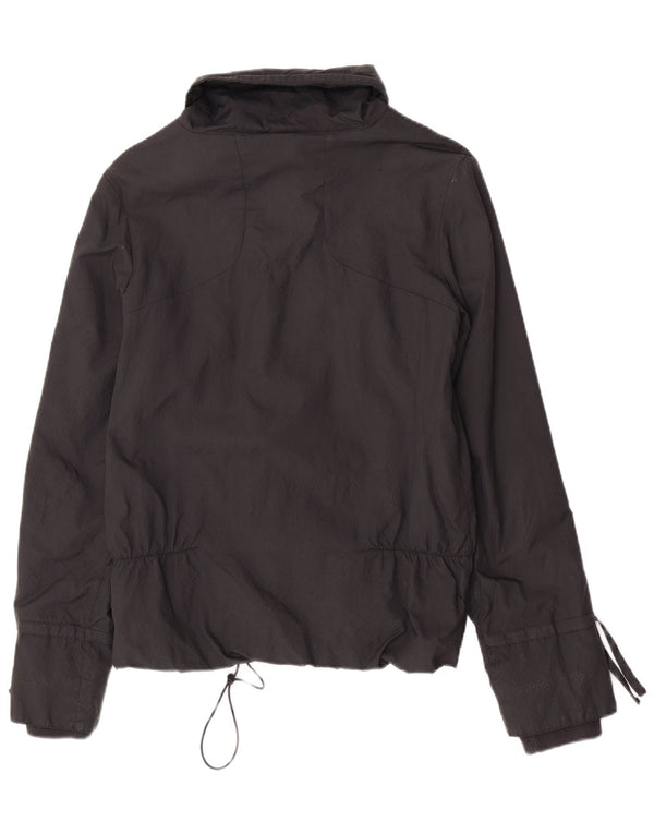 Nike Womens Windbreaker Jacket UK 8/10 Small Black Nylon
