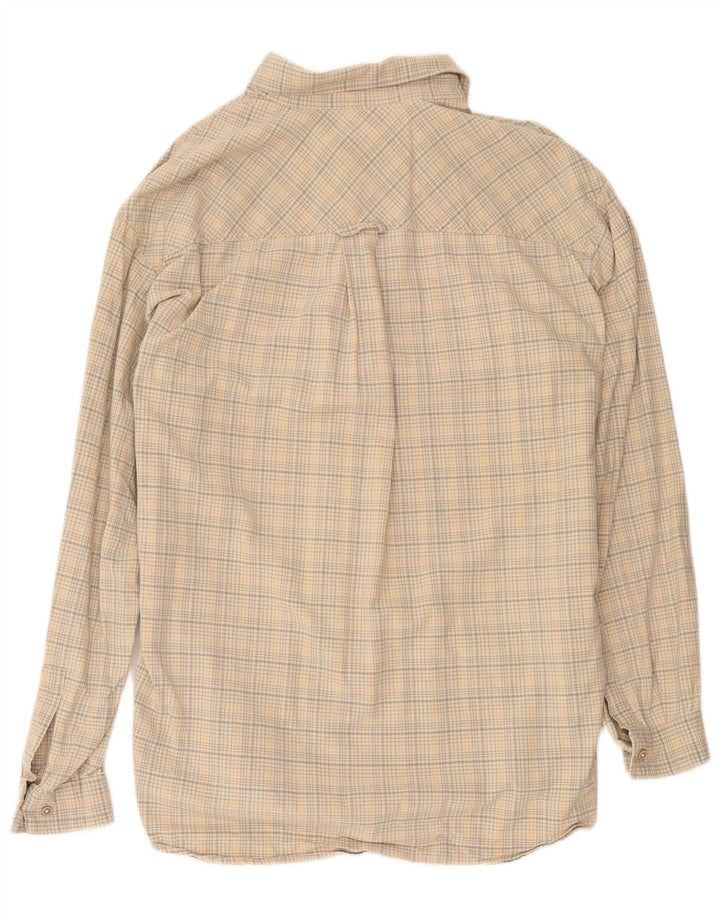 Marlboro Classics Mens Shirt 2XL Beige Check Cotton