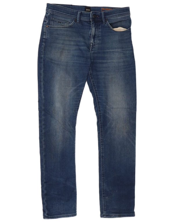 Hugo Boss Mens Slim Jeans W32 L32 Blue Cotton