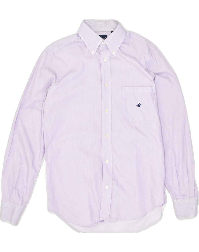 BROOKSFIELD Mens Shirt Size 38 Medium Purple Pinstripe Cotton | Vintage | Thrift | Second-Hand | Used Clothing | Messina Hembry 