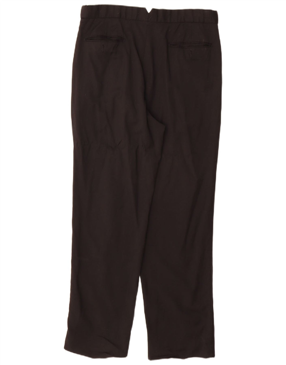 Marks & Spencer Mens Pegged Suit Trousers Size 34 W34 L31 Black New Wool