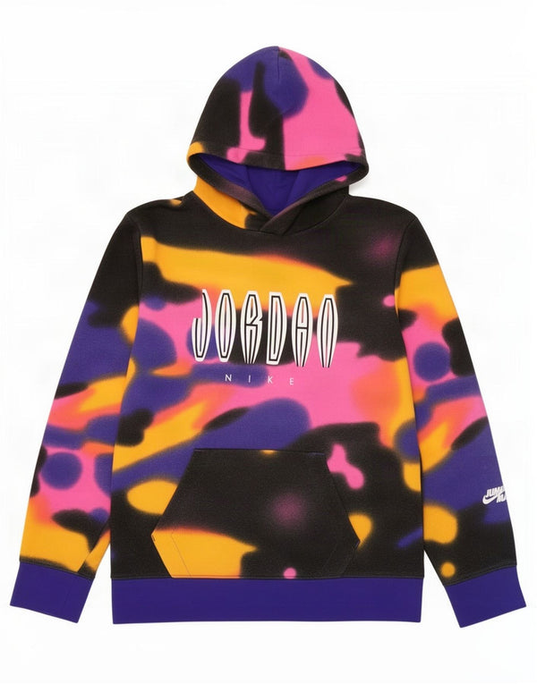 Jordan Boys Graphic Hoodie Jumper 13-14 Years XL Multicoloured Tie Dye