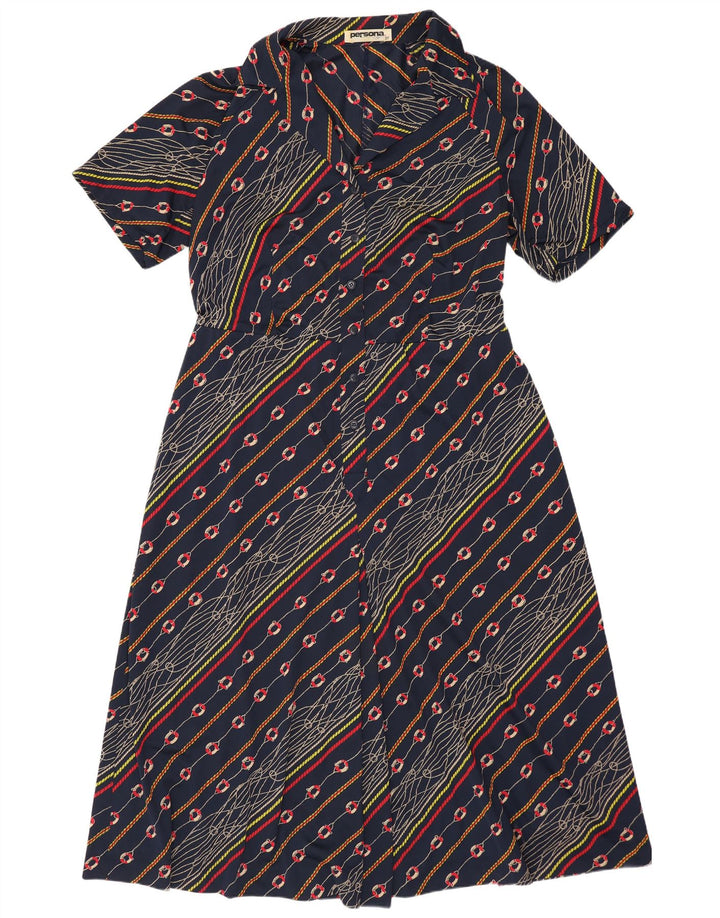 Persona Womens Plus Size A-Line Dress Size 27 XL Navy Blue Polyamide