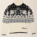 Nebulus Womens Turtle Neck Jumper Sweater UK 14 Large White Fair Isle