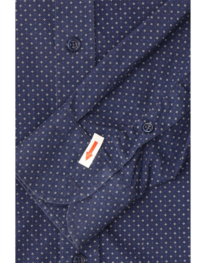 Harmont & Blaine Mens Regular Fit Shirt Large Blue Floral