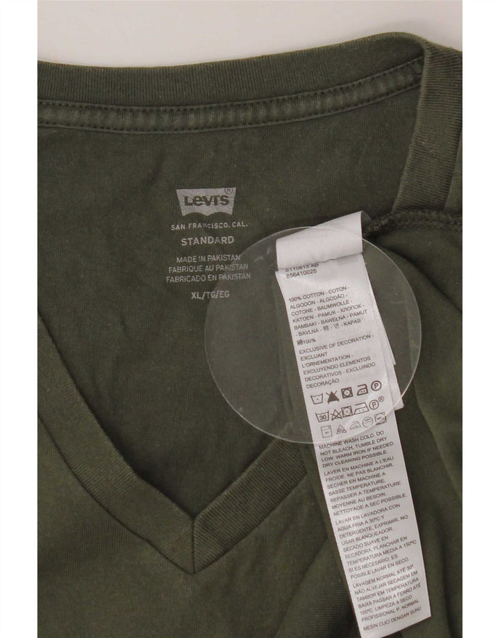 Levi's Mens Standard T-Shirt Top XL Khaki Cotton