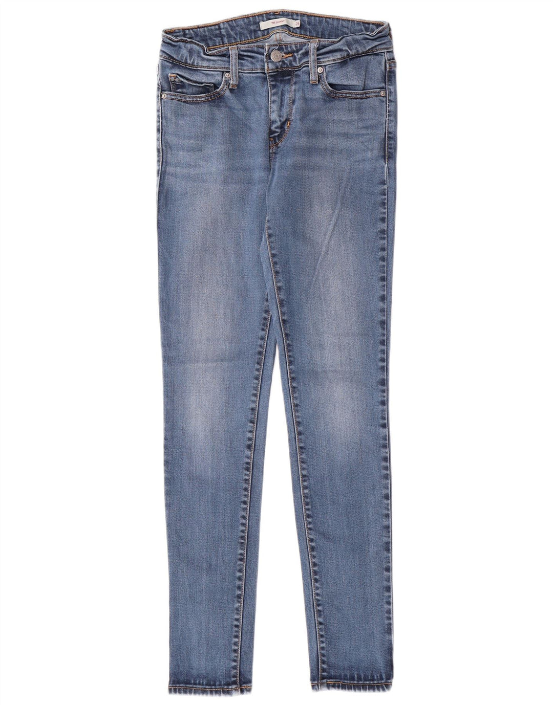 LEVI'S Womens 711 Skinny Jeans W26 L30 Blue Lyocell