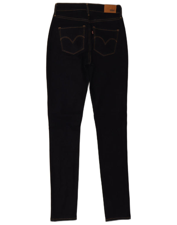 Levi's Womens High Rise Skinny Jeans W25 L32 Navy Blue Cotton