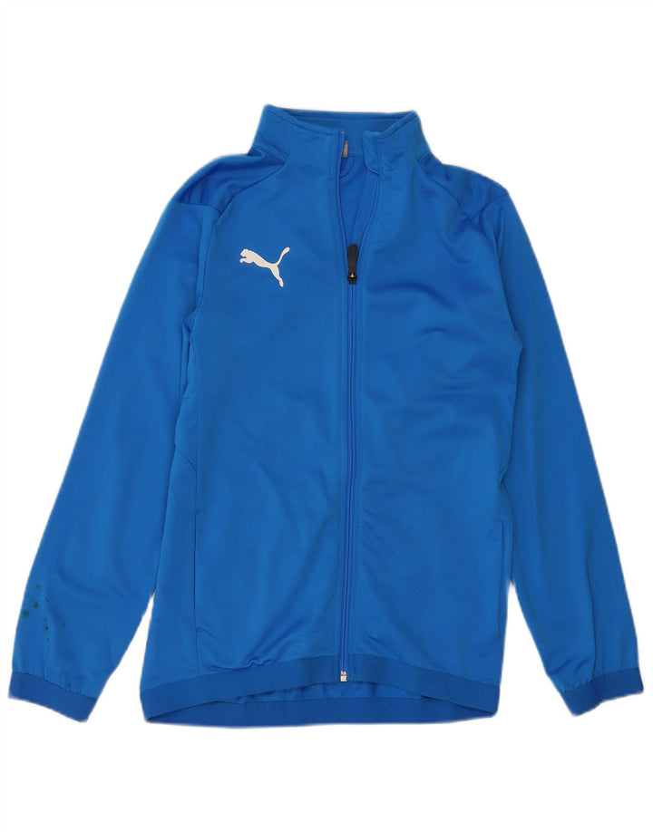 Puma Boys Tracksuit Top Jacket 13-14 Years Blue Polyester