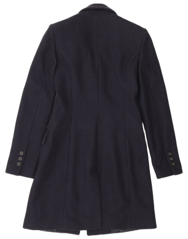 Iceberg Womens Overcoat UK 10 Small Navy Blue Wool