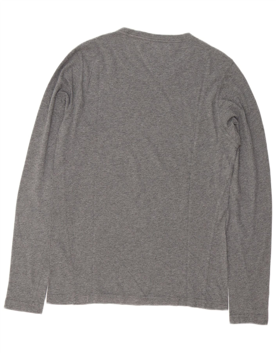 Tommy Hilfiger Mens Graphic Top Long Sleeve Small Grey Flecked Cotton
