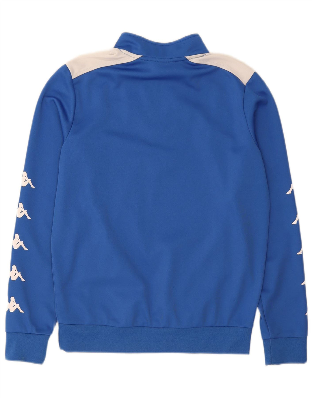 KAPPA Mens Graphic Zip Neck Sweatshirt Jumper Small Blue Colourblock