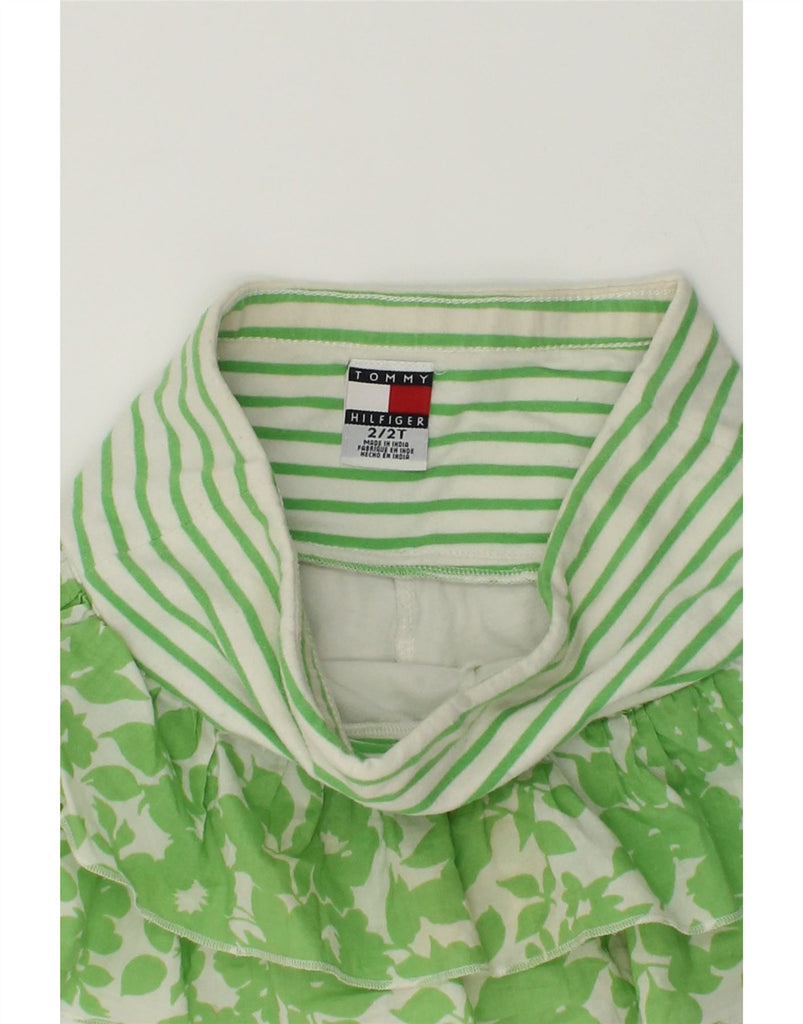 TOMMY HILFIGER Baby Girls Ruffle Skirt 18-24 Months W22  Green Floral | Vintage Tommy Hilfiger | Thrift | Second-Hand Tommy Hilfiger | Used Clothing | Messina Hembry 