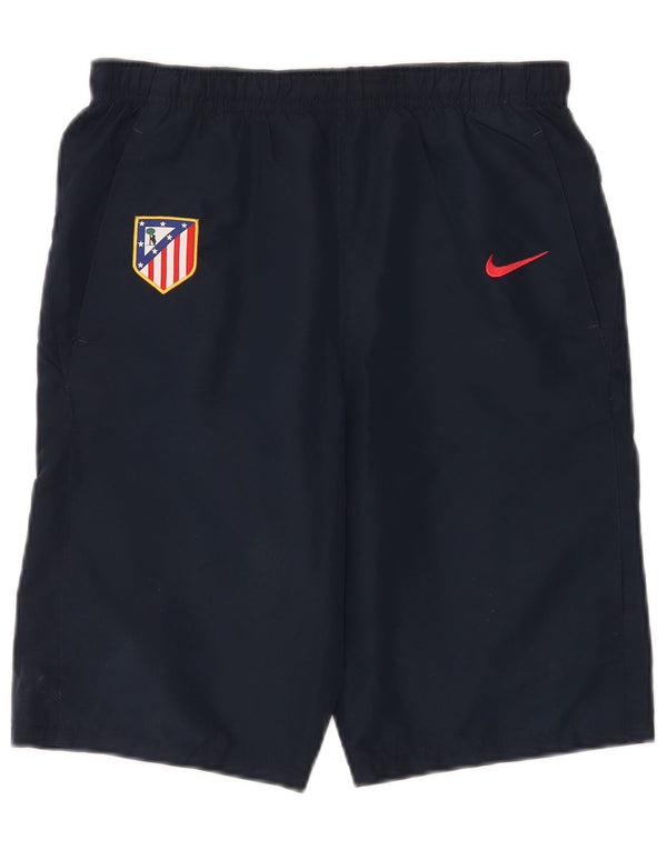 Nike Boys Atletico Madrid Sport Shorts 13-14 Years XL Navy Blue Polyester