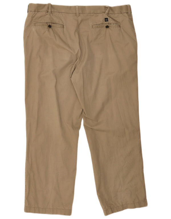 Marks & Spencer Mens Blue Harbour Straight Chino Trousers W40 L29 Khaki