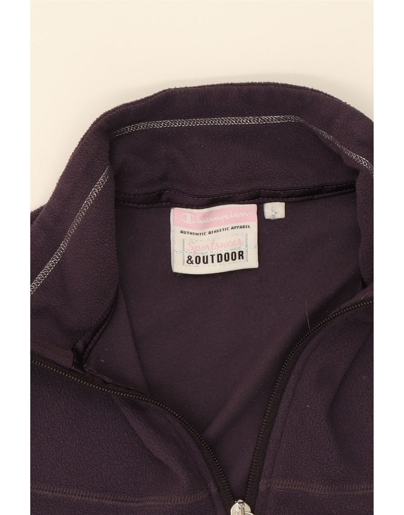 CHAMPION Womens Zip Neck Fleece Jumper UK 16 Large Purple Polyester Vintage Champion and Second-Hand Champion from Messina Hembry 