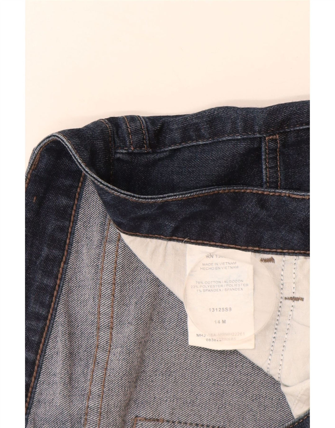 LEE Womens Riders Mid Rise Capri Jeans US 14 Large W34 L19 Navy Blue