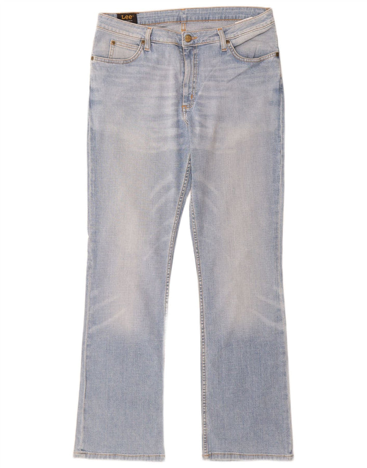 LEE Womens Cameron Bootcut Jeans W34 L33 Blue Cotton