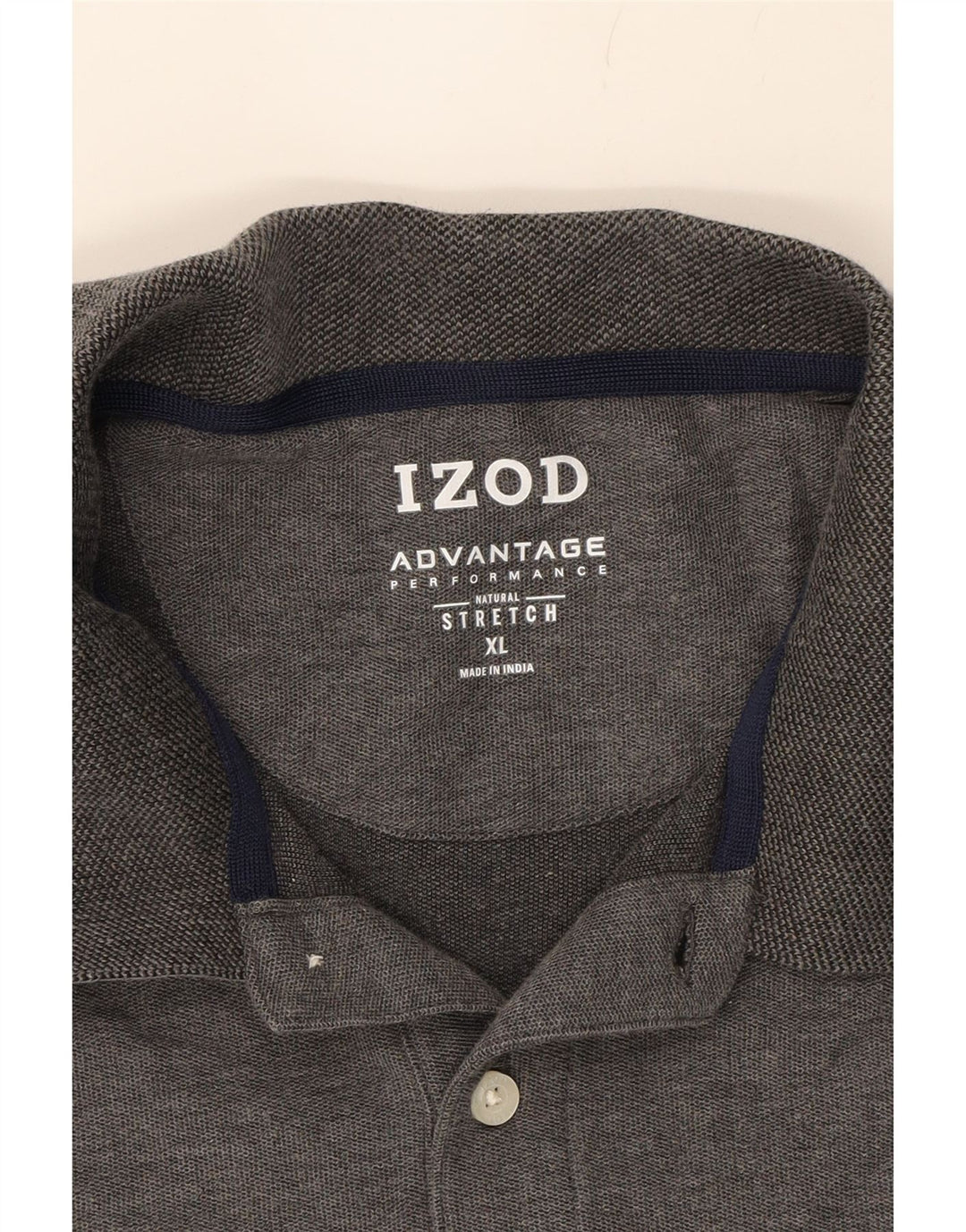 IZOD Mens Stretch Polo Shirt XL Grey Cotton Vintage Izod and Second-Hand Izod from Messina Hembry 