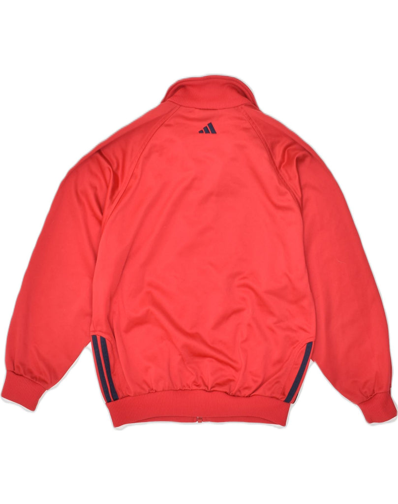 ADIDAS Boys Tracksuit Top Jacket UK 28/30 9-10 Years Red Polyester | Vintage Adidas | Thrift | Second-Hand Adidas | Used Clothing | Messina Hembry 