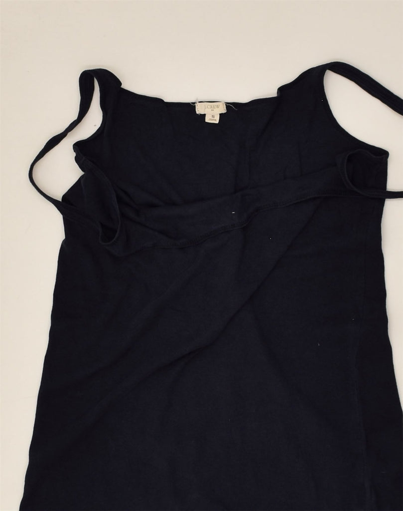 J. CREW Womens Cami Top UK 8 Small Navy Blue Cotton | Vintage J. Crew | Thrift | Second-Hand J. Crew | Used Clothing | Messina Hembry 