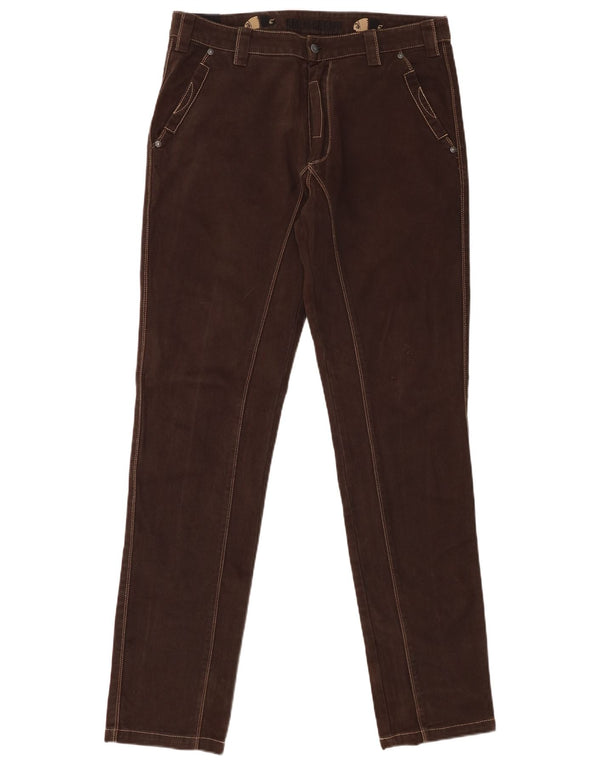 AMERICANINO Mens Slim Chino Trousers IT 48 Medium W30 L34 Brown Cotton