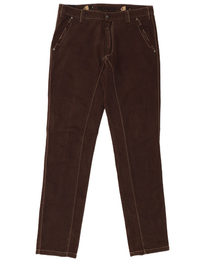 AMERICANINO Mens Slim Chino Trousers IT 48 Medium W30 L34 Brown Cotton