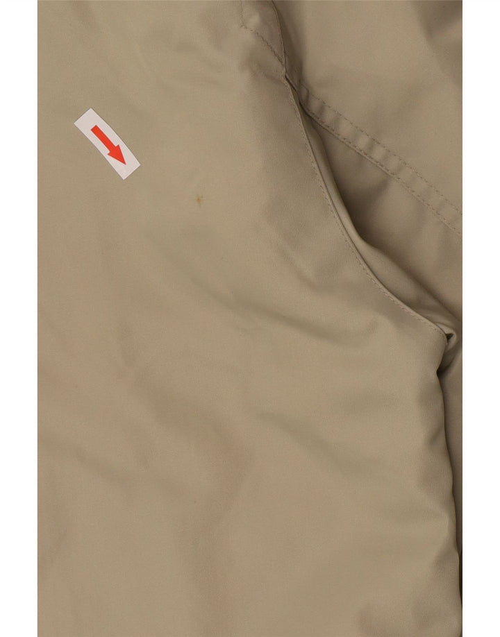 Dkny Womens Hooded Windbreaker Jacket UK 14 Medium Khaki Nylon