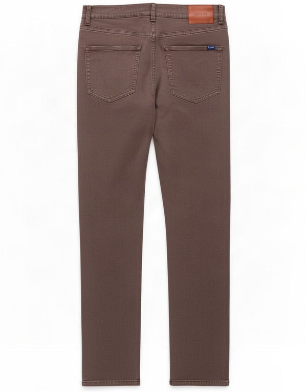 Gant Mens Slim Jeans W32 L32 Brown Cotton
