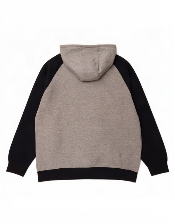 Adidas Mens Graphic Hoodie Jumper XL Grey Colourblock Cotton