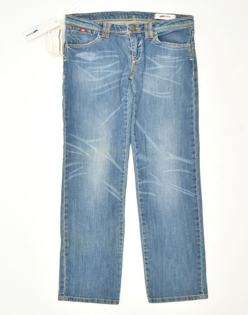 GAS Girls Straight Jeans 13-14 Years W32 L33 Blue Cotton | Vintage | Thrift | Second-Hand | Used Clothing | Messina Hembry 