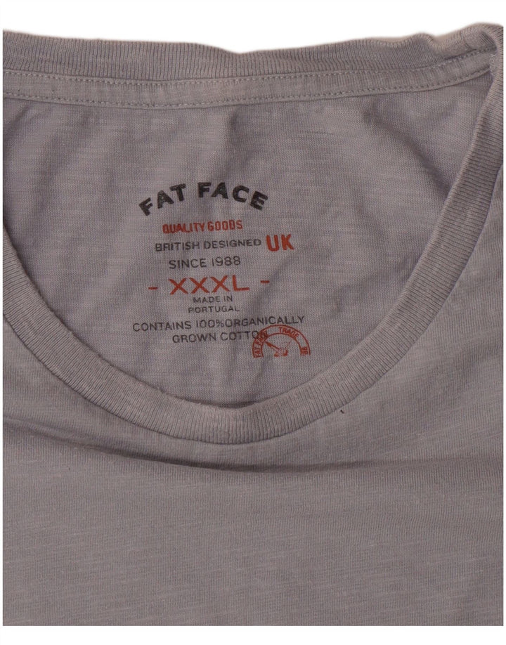Fat Face Womens Graphic T-Shirt Top 3XL Grey Cotton Motorcycle