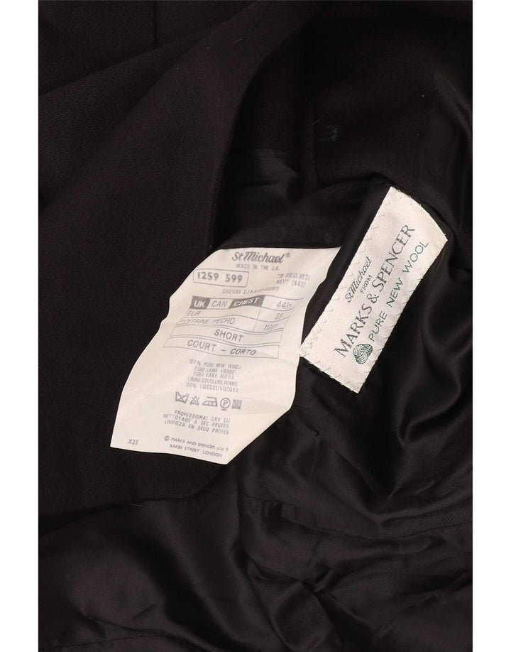 Marks & Spencer Mens St. Michael 2 Button Blazer Jacket UK 44 XL Black