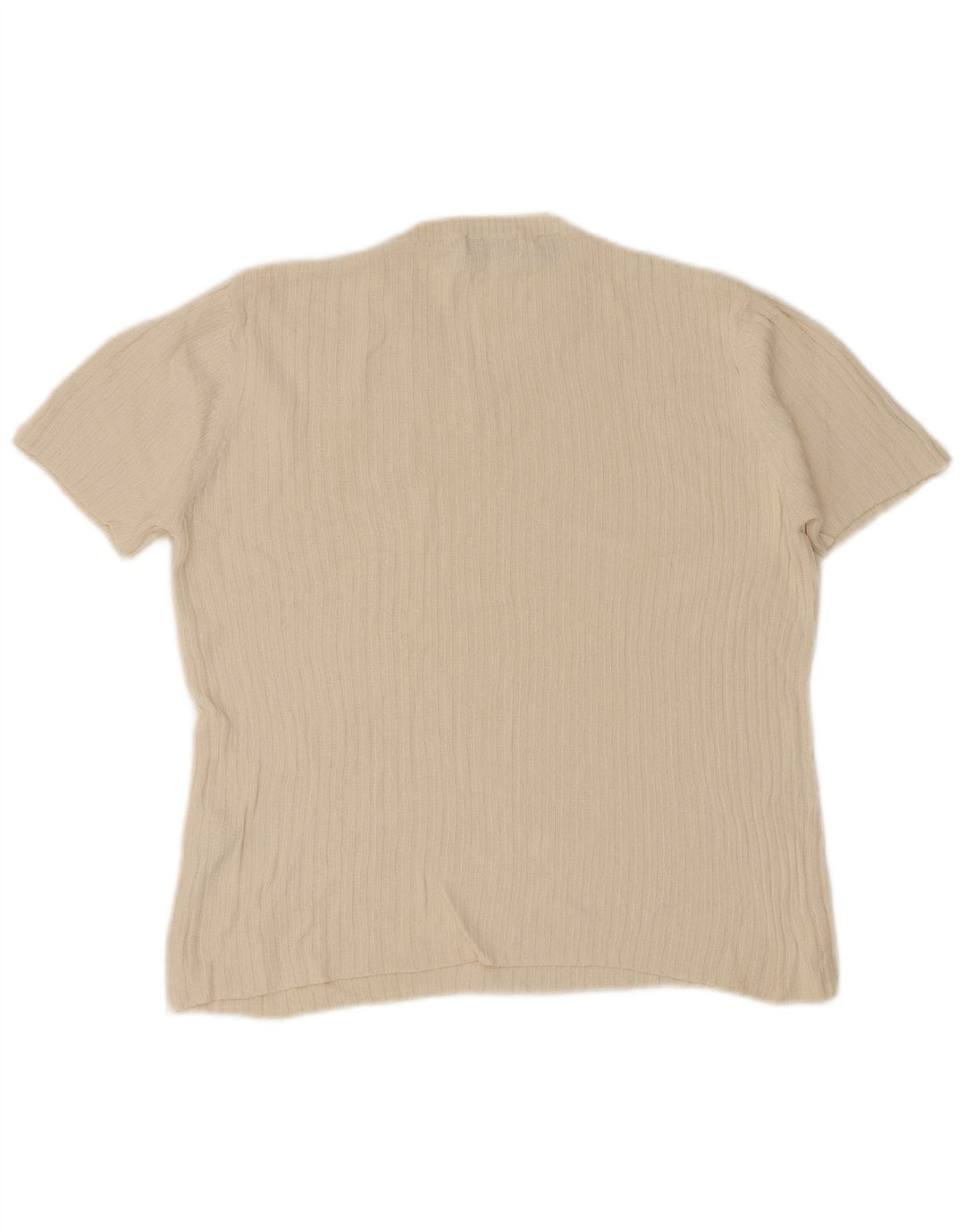 Zara Mens T-Shirt Top Large Beige Cotton