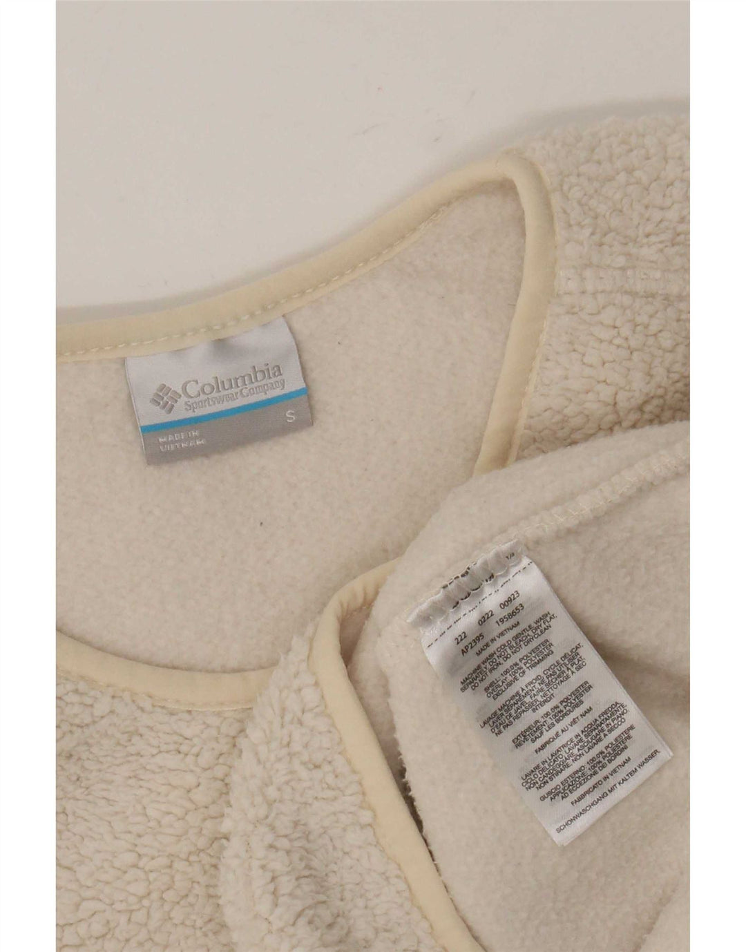 Columbia Womens Fleece Jumper UK 10 Small White Polyester