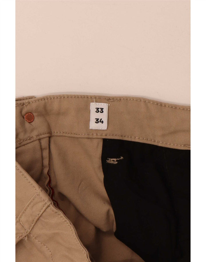 Jack & Jones Mens Joggers Cargo Trousers W33 L34 Beige