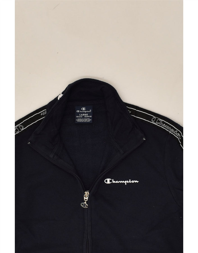 CHAMPION Boys Graphic Tracksuit Top Jacket 11-12 Years Large  Navy Blue | Vintage Champion | Thrift | Second-Hand Champion | Used Clothing | Messina Hembry 