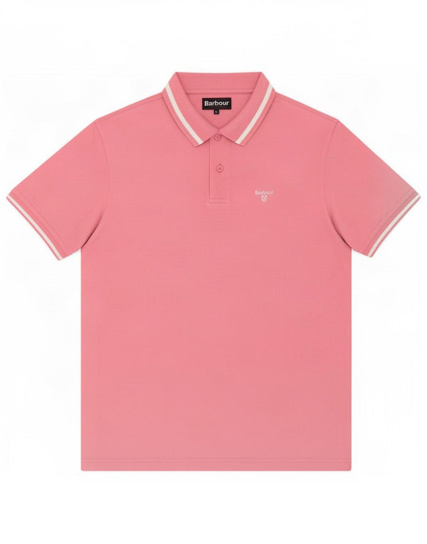 Barbour Mens Polo Shirt XL Pink Cotton