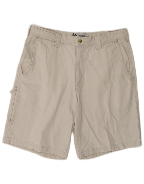 Columbia Mens Cargo Shorts W34 Large Beige Cotton