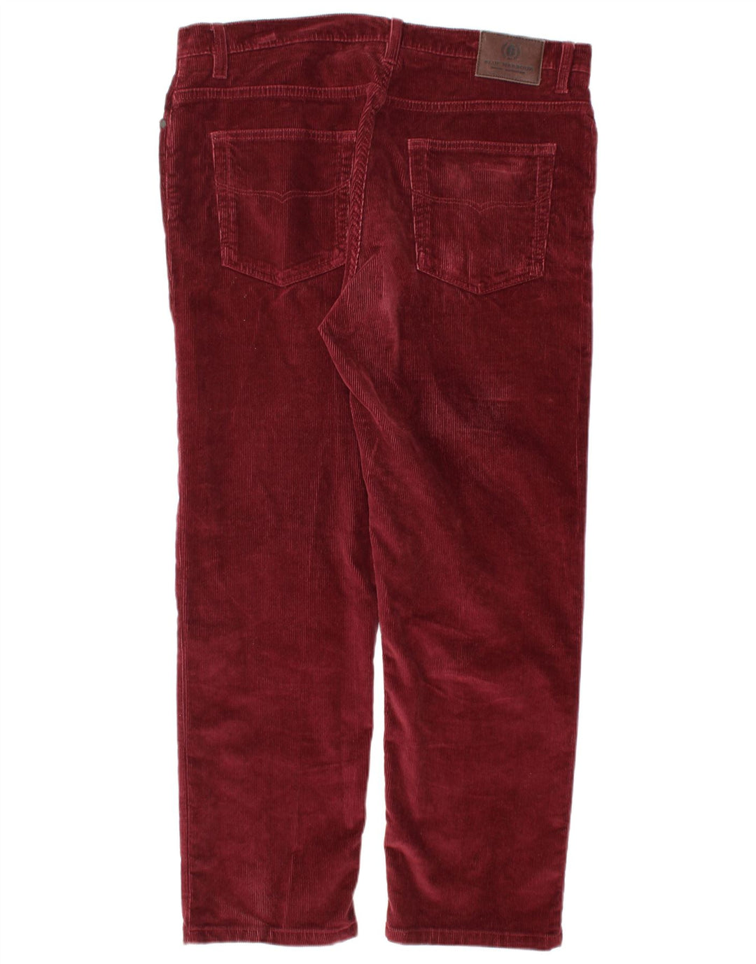 MARKS & SPENCER Mens Blue Harbour Corduroy Trousers W36 L29 Burgundy