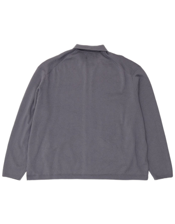 Marks & Spencer Mens Cardigan Sweater 4XL Blue Polyester
