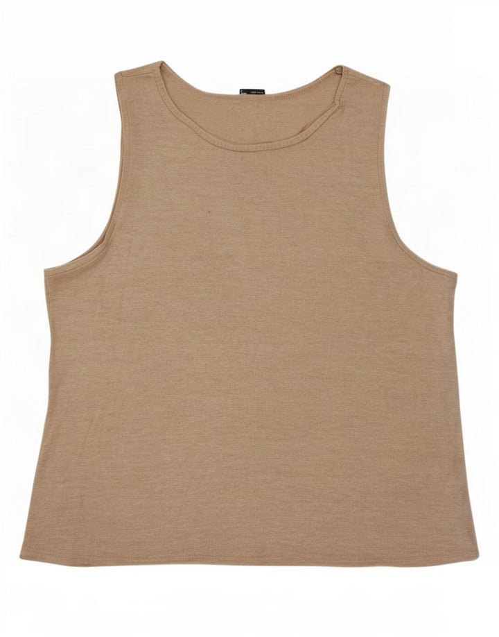 Zara Womens Vest Top UK 14 Medium Beige