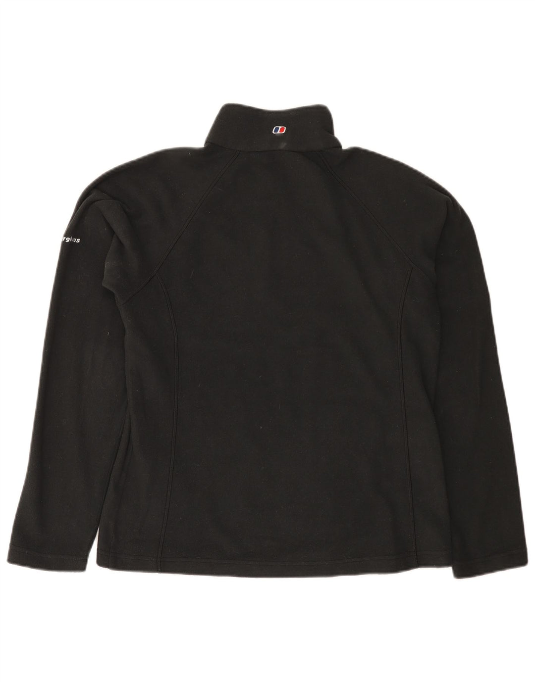 Berghaus Womens Zip Neck Fleece Jumper UK 14 Large Black Polyester