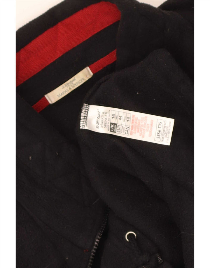 Marks & Spencer Womens St. Michael Fleece Jacket UK 16 Large Black
