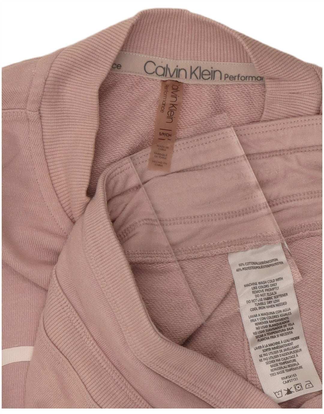 CALVIN KLEIN Womens Oversized Graphic Full Tracksuit UK 10 Small  Pink