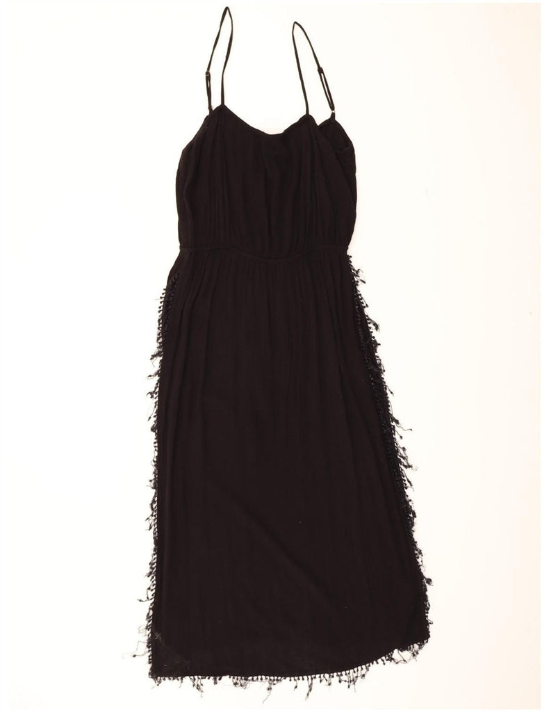 O'NEILL Womens Slip Dress UK 12 Medium Black Viscose Vintage O'Neill and Second-Hand O'Neill from Messina Hembry 