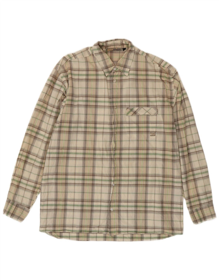 Quiksilver Mens Shirt Medium Green Check Cotton