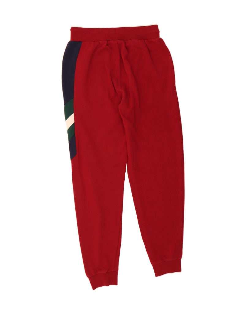 FILA Mens Graphic Tracksuit Trousers Joggers Small Red Colourblock Cotton Vintage Fila and Second-Hand Fila from Messina Hembry 